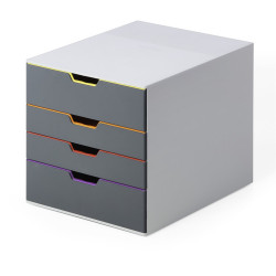 Fiókos irattároló, 4 fiókkal, Durable Varicolor® 4 Író- irodaszer, papíráru Durable