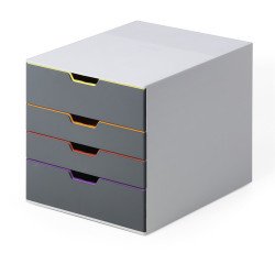 Fiókos irattároló, 4 fiókkal, Durable Varicolor® 4 Író- irodaszer, papíráru Durable