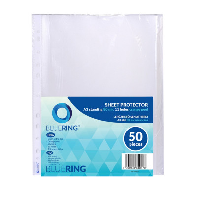 Genotherm lefűzhető, A3, 80 micron álló, narancsos Bluering® 20 db/csomag,
