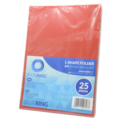 Genotherm `L` A4, 80 micron piros 25 db/csomag, Bluering®, Genotherm `L` A4, 80 micron piros 25 db/csomag, Bluering®,