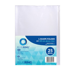 Genotherm `L` A4, 180 micron víztiszta Bluering® 25 db/csomag, Író- irodaszer, papíráru Bluering