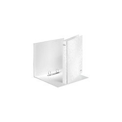 Gyűrűskönyv A4, Maxi 4cm, 2 gyűrű, D alakú, karton Leitz Wow fehér Író- irodaszer, papíráru Leitz