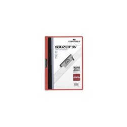 Klip mappa 30lap Durable Duraclip®, piros Író- irodaszer, papíráru Durable