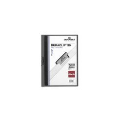 Klip mappa 30lap Durable Duraclip®, antracit Író- irodaszer, papíráru Durable