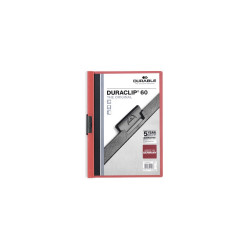 Klip mappa 60lap Durable Duraclip®, piros Író- irodaszer, papíráru Durable