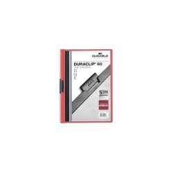 Klip mappa 60lap Durable Duraclip®, piros Író- irodaszer, papíráru Durable