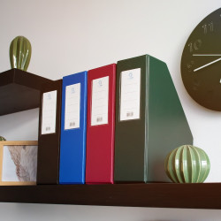 Iratpapucs 9cm, PVC lapraszerelet Bluering®, fekete