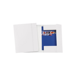 Gumis mappa A4, 600g. FC karton Fornax Glossy fehér Író- irodaszer, papíráru Fornax