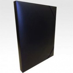 Gumis mappa A4, műanyag gerincvastagított 30mm, Bluering® fekete Író- irodaszer, papíráru Bluering