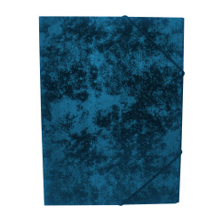 Gumis mappa A4, festett prespán mintás karton Bluering® kék Író- irodaszer, papíráru Bluering