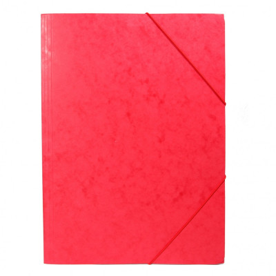 Gumis mappa A4, festett prespán mintás karton Bluering® piros