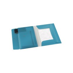 Gumis mappa A4, PP Extra tasakkal Leitz Cosy nyugodtkék Író- irodaszer, papíráru Leitz