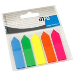 Jelölőcímke 12x44mm, 5x25lap, nyíl, műanyag Info Notes Író- irodaszer, papíráru Info Notes