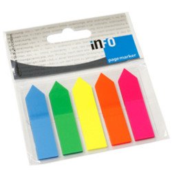 Jelölőcímke 12x44mm, 5x25lap, nyíl, műanyag Info Notes Író- irodaszer, papíráru Info Notes