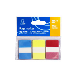 Jelölőcímke 25x38mm, 3x22lap, műanyag 3szín Bluering® Író- irodaszer, papíráru Bluering