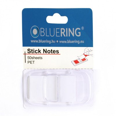 Jelölőcímke 25x45mm, 50lap, műanyag Bluering® fehér Jelölőcímke 25x45mm, 50lap, műanyag Bluering® fehér