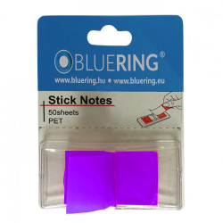 Jelölőcímke 25x45mm, 50lap, műanyag Bluering®, lila Író- irodaszer, papíráru Bluering