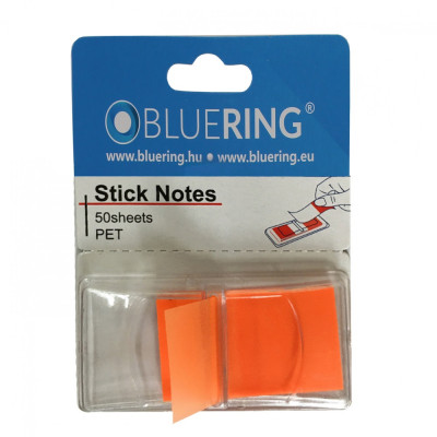 Jelölőcímke 25x45mm, 50lap, műanyag Bluering® narancs Jelölőcímke 25x45mm, 50lap, műanyag Bluering® narancs