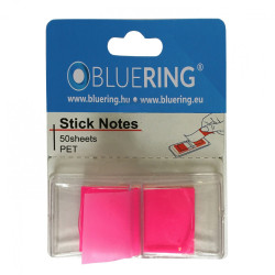 Jelölőcímke 25x45mm, 50lap, műanyag Bluering® pink Író- irodaszer, papíráru Bluering