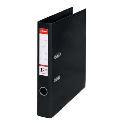 Iratrendező A4, 5cm, PP élvédő sínnel, Esselte Standard Vivida fekete Író- irodaszer, papíráru Esselte