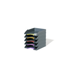 Irattálca műanyag 5 db/szett 770557 Durable Varicolor® antracit Író- irodaszer, papíráru Durable