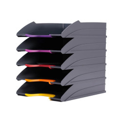 Irattálca műanyag 5 db/szett 770557 Durable Varicolor® antracit Író- irodaszer, papíráru Durable