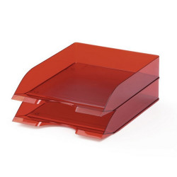 Irattálca Durable Basic, áttetsző piros Író- irodaszer, papíráru Durable