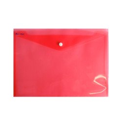 Irattartó tasak A4, PP patentos Bluering® transzparens piros Író- irodaszer, papíráru Bluering