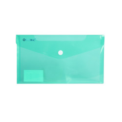 Irattartó tasak DL `csekk` patentos PP Bluering® transzparens zöld Író- irodaszer, papíráru Bluering