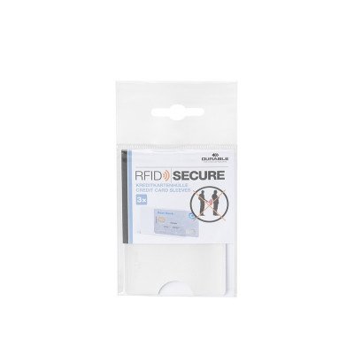 Bankkártya tok 54x86mm, 1 db-os RFID védelem 3 db/csomag, Durable Bankkártya tok 54x86mm, 1 db-os RFID védelem 3 db/csomag, Durable