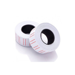 Árazószalag 22x12mm, fehér piros vonallal 25 tekercs/karton, MOTEX Író- irodaszer, papíráru Egyéb