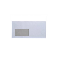 Boríték LC6/5 enyvezett bélésnyomott bal ablakos 35x90mm 114x229mm B20A20 külső záródású Bluering® fehér Író- irodaszer, papíráru Bluering