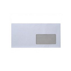 Boríték LC6/5 enyvezett bélésnyomott jobb ablakos 45x90mm 114x229mm J20A15 Bluering® fehér Író- irodaszer, papíráru Bluering