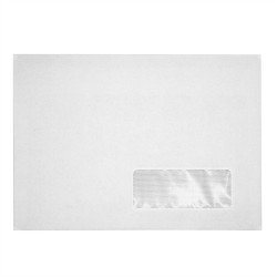 Boríték LC/5 öntapadó bélésnyomott jobb ablakos 35x90mm 162x229mm J28A20 Bluering® fehér Író- irodaszer, papíráru Bluering