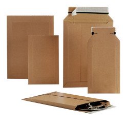 Csomagküldő webshop hullámkarton tasak A3, 335x500mm/352x520mm E-Flute Író- irodaszer, papíráru E-Flute