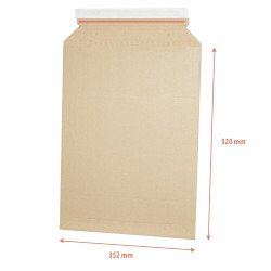 Csomagküldő webshop hullámkarton tasak A3, 335x500mm/352x520mm E-Flute Író- irodaszer, papíráru E-Flute