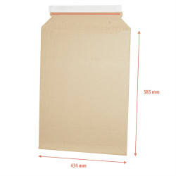 Csomagküldő webshop hullámkarton tasak A2, 414x570mm/434x585mm E-Flute Író- irodaszer, papíráru E-Flute