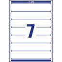 Etikett címke, 192 x38mm, iratrendezőre 7 címke/ív, 100 ív/doboz, Avery fehér