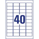 Etikett címke, 45,7 x25,4mm,víztiszta, 40 címke/ív, 25 ív/doboz, Avery átlátszó