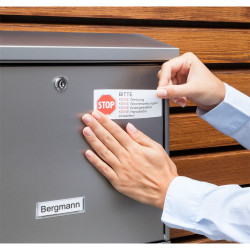 Etikett címke, 63,5 x33,9mm, időjárásálló poliészter, 24 címke/ív, 20 ív/doboz, Avery fehér