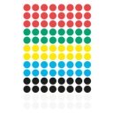 Etikett címke, o8mm, jelölésre, 6 klf. szín 104 címke/ív, 4 ív/doboz, Avery vegyes