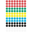 Etikett címke, o8mm, jelölésre, 6 klf. szín 104 címke/ív, 4 ív/doboz, Avery vegyes