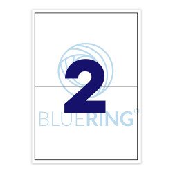 Etikett címke, 210x148mm, 100 lap, 2 címke/lap Bluering® Író- irodaszer, papíráru Bluering