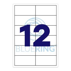 Etikett címke, 105x48mm, 100 lap, 12 címke/lap Bluering® Író- irodaszer, papíráru Bluering