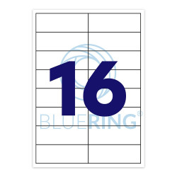 Etikett címke, 99,1x33,9mm, 100 lap, 16 címke/lap Bluering® Író- irodaszer, papíráru Bluering