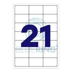 Etikett címke, 63,5x38,1mm, 100 lap, 21 címke/lap Bluering® Író- irodaszer, papíráru Bluering