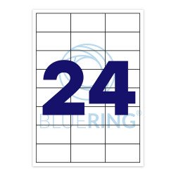 Etikett címke, 64,3x34mm, 100 lap, 24 címke/lap Bluering® Író- irodaszer, papíráru Bluering