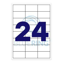 Etikett címke, 70x37mm, 100 lap, 24 címke/lap Bluering® Író- irodaszer, papíráru Bluering