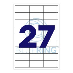 Etikett címke, 70x32mm, 100 lap, 27 címke/lap Bluering® Író- irodaszer, papíráru Bluering