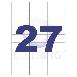 Etikett címke, 70x32mm, 100 lap, 27 címke/lap Bluering® Író- irodaszer, papíráru Bluering